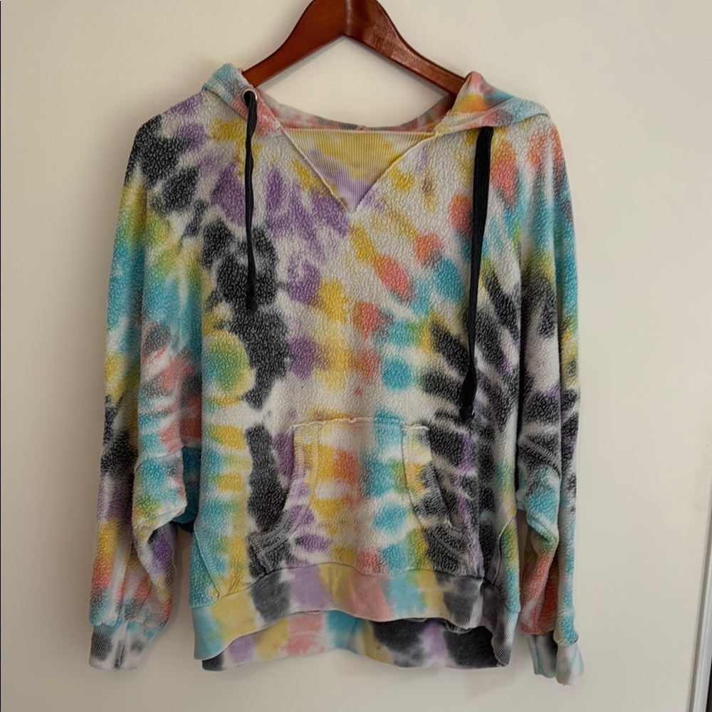 Vintage Havana Oversized Long Sleeve Tie Dye Hoodie